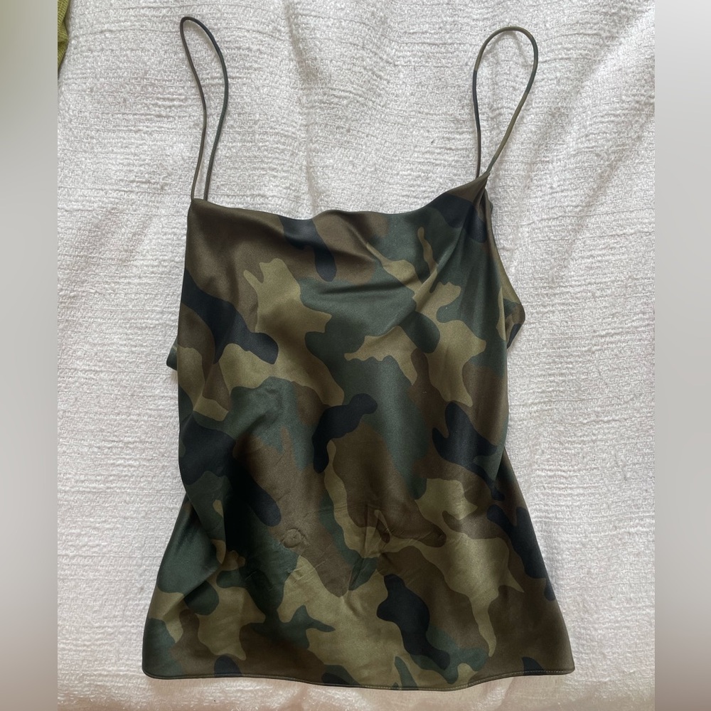 Alice + Olivia Sleeveless Cowl Neck Tank Top